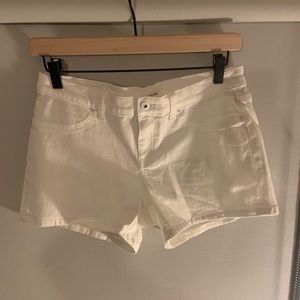 White jean shorts. Brand. New. Never worn.